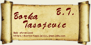 Borka Tasojević vizit kartica